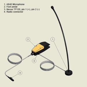 Jatronic ATEX Gooseneck Mic and Foot Pedal Switch