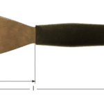 Knife, putty, flexible blade, with anti-static handle