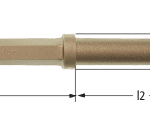 Chisel, pneumatic, flat end, with collar